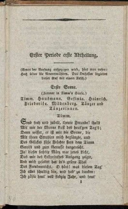 Erster Periode erste Abtheilung. - Dritter Periode zweite Abtheilung.