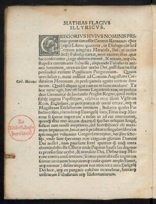 Mathias Flacius Illyricus.