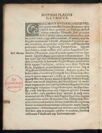 Mathias Flacius Illyricus.