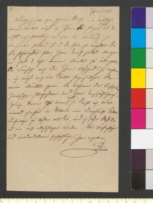 Brief von Sachsen-Weimar und Eisenach, Maria Pawlowna Großherzogin von an Goethe, Johann Wolfgang von