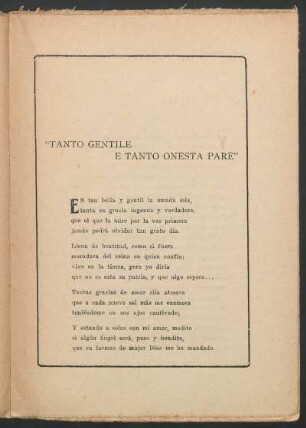 "Tanto gentile e tanto onesta pare"