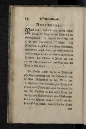 Recapitulation.