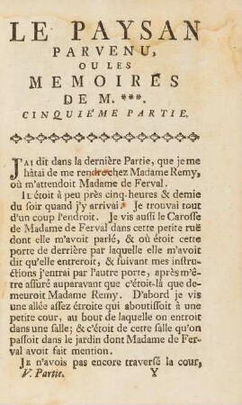 Cinquiéme Partie