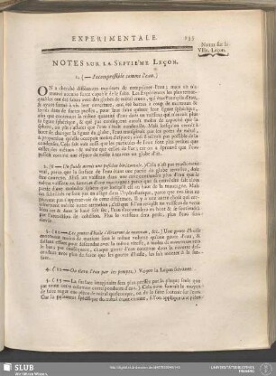 Notes Sur La Septième Leçon