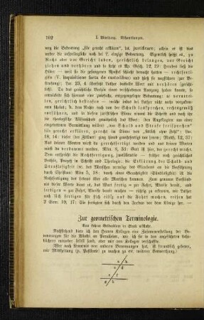 Zur geometrischen Terminologie
