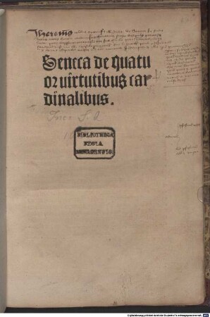 Formula vitae honestae : Mit lat. Kommentar und dt. metrischer Übers. Mit Vita Senecas