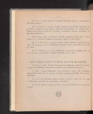 Lectores Lingvarvm Et Artivm Magistri