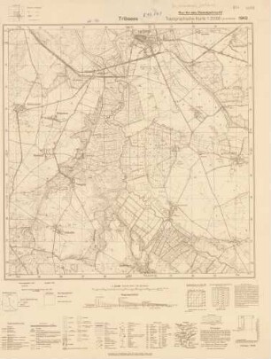 1942 (alte Nr.: 589) Tribsees, Topographische Karte 1:25000 (4cm - Karte)