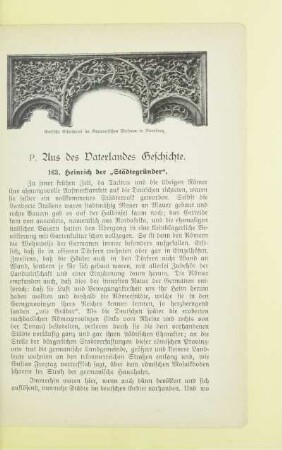 P. Aus des Vaterlandes Geschichte