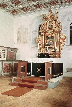 Kunstgewerbe Altarskulptur Tafelmalerei (Kunstwerk)