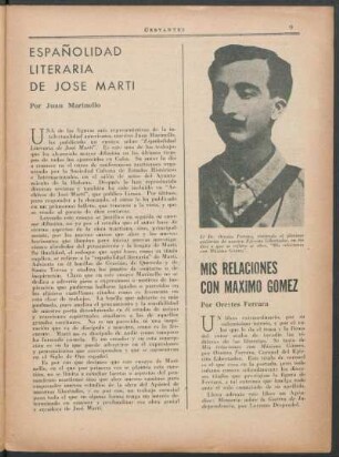 [Reseña de la obra de Orestes Ferrara:] Mis relaciones con Máximo Gómez