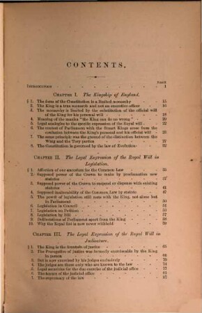 The Government of England, its structure and its development