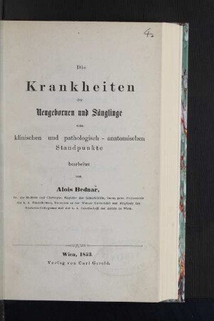 4: Krankheiten der Knochen, Muskeln, des Zellgewebes, der Lymphdrüsen, Augen, Ohren, der äusseren Haut, des Blutes und die angeerbte Syphilis bei Neugebornen und Säuglingen