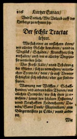 Der sechste Tractat lehret.