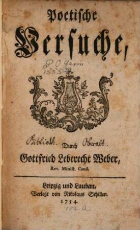 Poetische Versuche