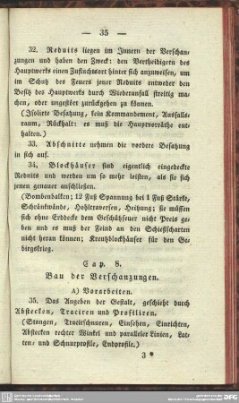 Cap. 8. Bau der Verschanzungen