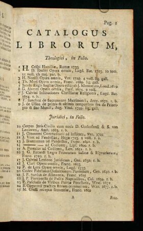 1-102, Catalogus Librorum.