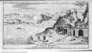 Les delices de l'Italie ... 6 Bände., 5. Band, Tafel vor Seite 93: Le Lac d'Agnano. ...