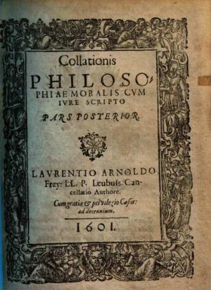Collationis philosophiae moralis cum jure scripto partes duae, 2