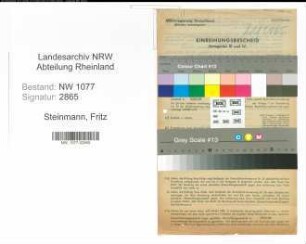 Entnazifizierung Fritz Steinmann , geb. 19.03.1912 (Polizist)