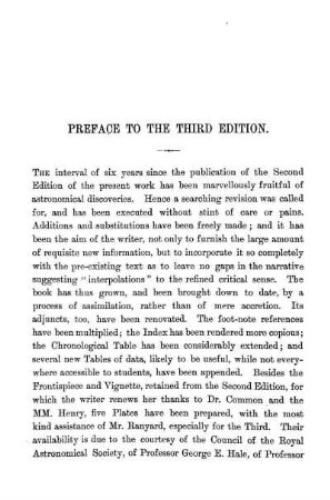 Preface to the Third and First Edition.