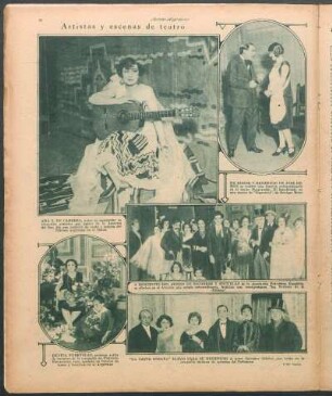 Artistas y escenas de teatro [Fotografías]