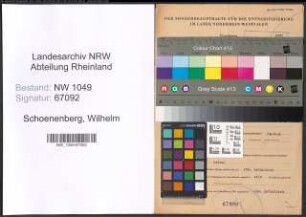 Entnazifizierung Wilhelm Schoenenberg , geb. 09.07.1910 (Kaufmaennischer Angestellter)