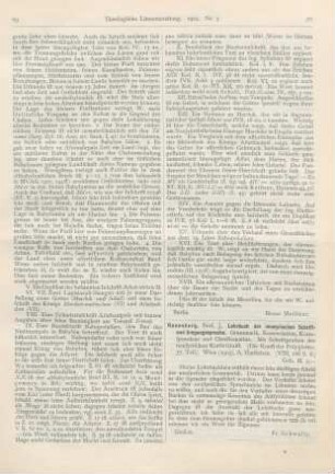 70 [Rezension] Rosenberg, J., Lehrbuch der neusyrischen Schrift- und Umgangssprache