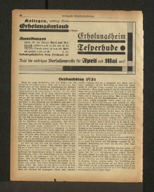Verbandstag 1931