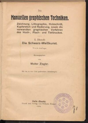 Bd. 1: Die Schwarz-Weißkunst