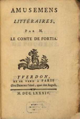 Amusemens littéraires