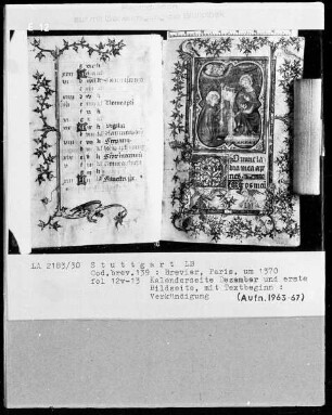 Lateinisches Stundenbuch — Verkündigung, Folio 13recto