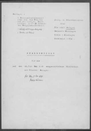 Auingen: Pfarrbericht 1948