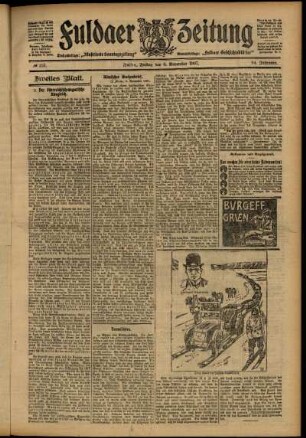 Zweite Ausgabe vom Freitag, den 08. November 1907.