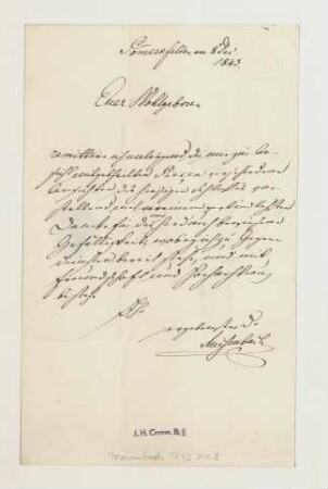 Brief von Meisenbach an Joseph Heller