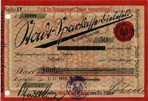 Kriegsnotgeld - 50 Mark