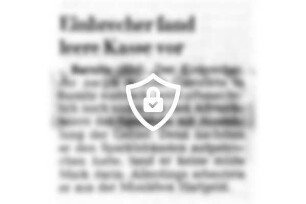 Einbrecher fand leere Kasse vor