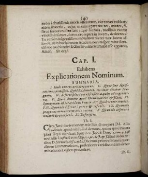 Cap. I. Exhibens Explicationem Nominum.