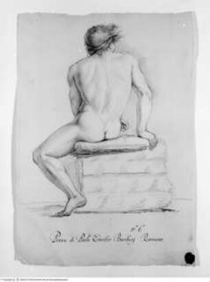 Concorso Accademico 1789, Terza Classe: Männerakt im Sitzen, secondo premio ex aequo (prova ex tempore)