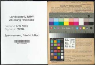 Entnazifizierung Friedrich Karl Spennemann , geb. 04.01.1905 (Ingenieur)
