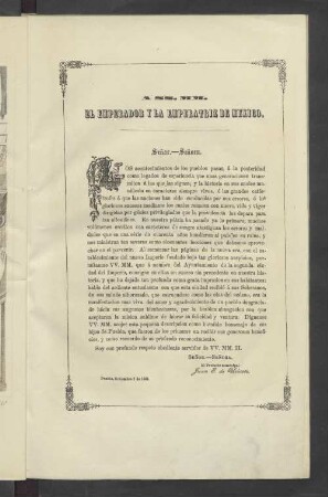 El emperador y la emperatriz de Mexico