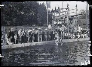 Schwimmfest im Freibad der Arbeitersportler in Markersbach : Schwimmfest im Freibad der Arbeitersportler in Markersbach