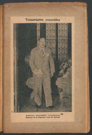 Rodolfo Guillermo Valenzuela, ministro de la Suprema Corte de Justica - [Fotografía] : Transeúntes conocidos