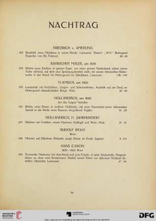Nachtrag (Nr. 503-509)