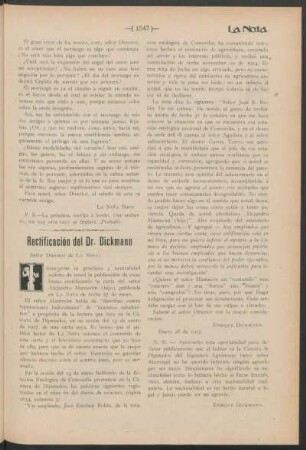 Rectificación del Dr. Dickmann