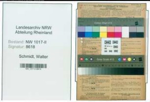 Entnazifizierung Walter Schmidt , geb. 24.12.1909 (Schlosser)