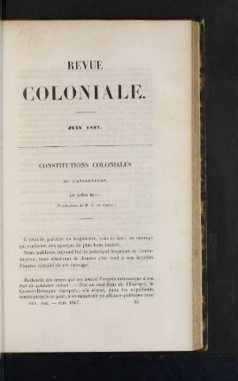 Constitutions coloniales