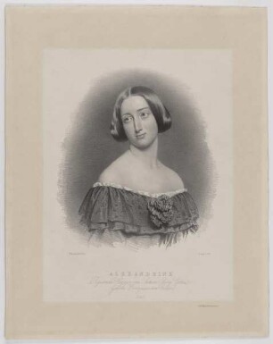 Bildnis der Alexandrine von Sachsen Coburg Gotha