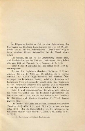 Die Entwicklung vom Mittelhochdeutschen zum Neuhochdeutschen in der Breslauer Kanzleisprache