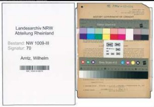 Entnazifizierung Wilhelm Arntz , geb. 07.01.1915 (Spediteur)